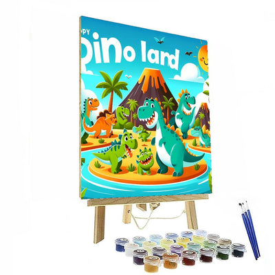 Exciting Dino Land Paint By Color