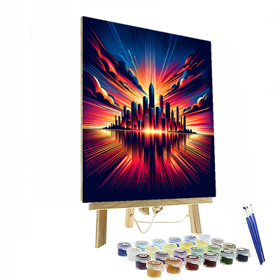 Urban Sunset Symphony Painting By Numbers Kit