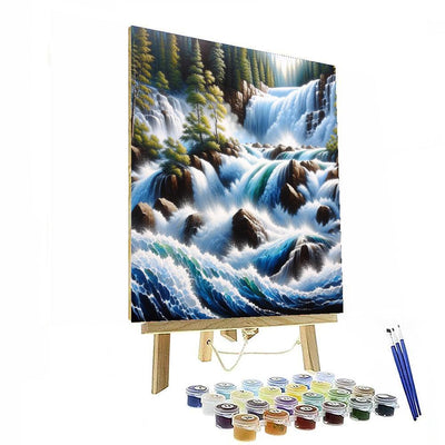 Energetic Waterfall Journey Painting By Numbers Kit