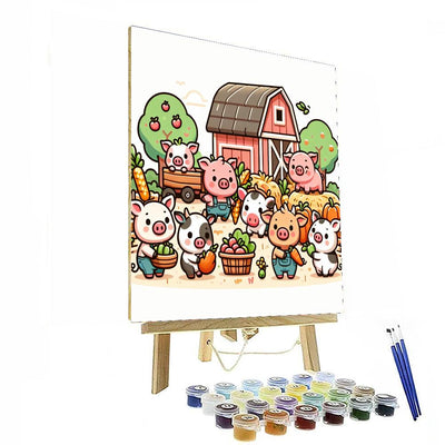 Farmyard Harvest Celebration Paint By Numbers Art