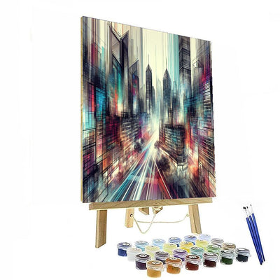 Whirlwind Cityscape Vibes DIY Paint By Numbers