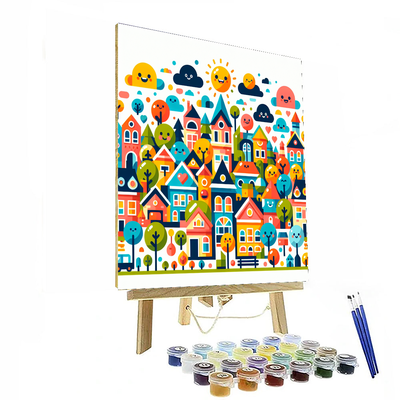 Doodle Town Adventure Painting Number Kit