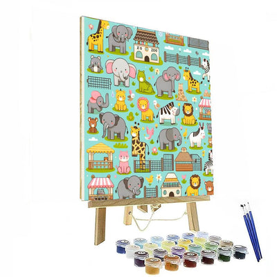 Zoo Day Out Painting Number Kit