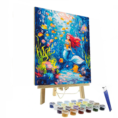 The Little Mermaid's Colorful Sea - Disney Inspired Number Painting