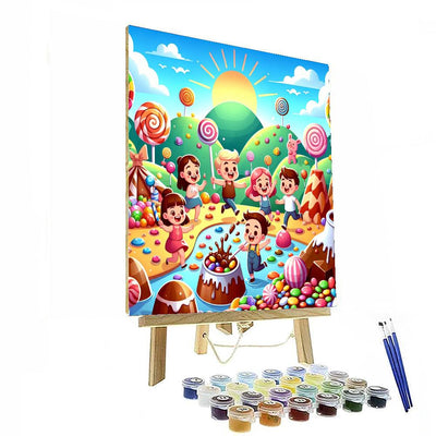 Charming Candyland Painting By Numbers Kit