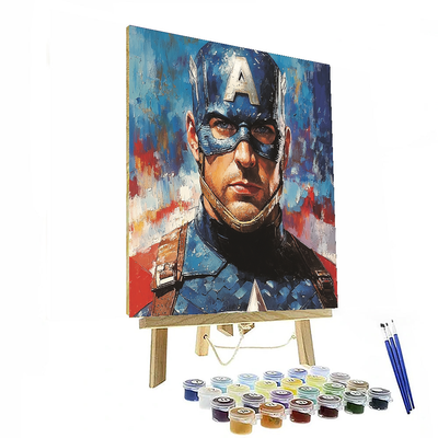 Chris Evans: The Valor Of Captain America Personified Painting Number Kit