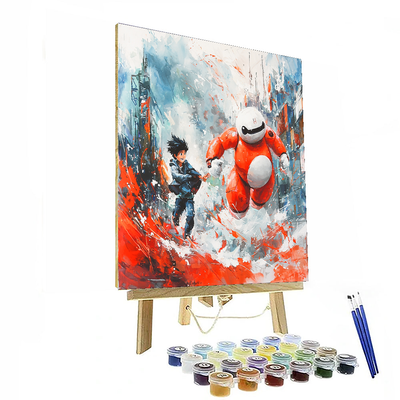 Big Hero 6 Baymax In Action - Disney Inspired Painting Number Kit