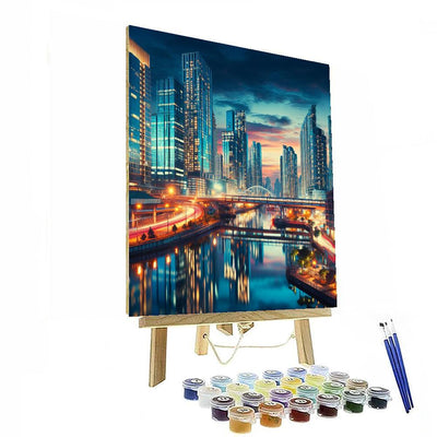 Twilight City Reflections Painting By Numbers Kit