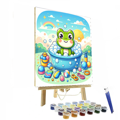 Bubbly Bath Time Frog Numbered Painting Kits