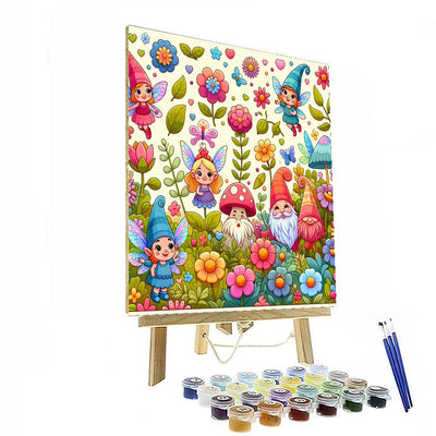 Enchanted Garden With Magical Creatures Painting By Numbers Kit