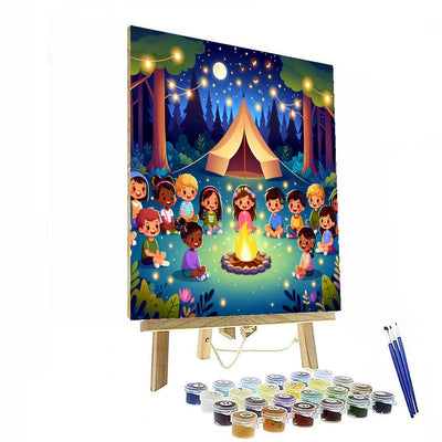 Camping In Enchanted Forest Paint By Number