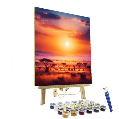 Golden Savannah Adventure Paint By Numbers Kits