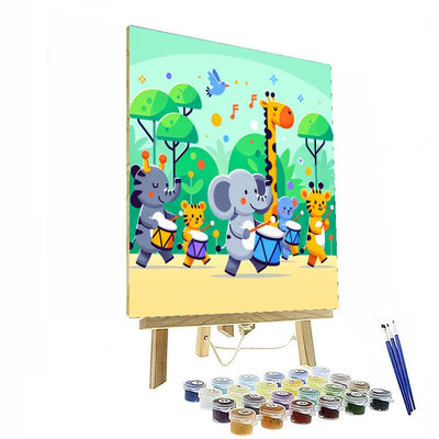 Jungle Animal Parade Painting By Numbers Kit