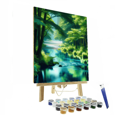 Lush Riverbank Retreat Numbered Painting Kits