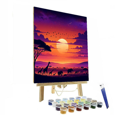 Twilight Savannah Adventure Paint By Numbers Kits