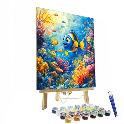 Dory's Coral Reef Expedition - Disney Inspired Paint By Numbers