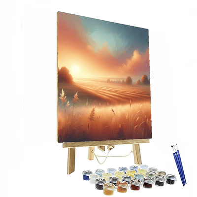 Serene Sunset On The Prairie Painting By Numbers Kit