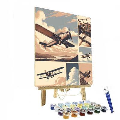 Vintage Aviator Adventure Painting Number Kit