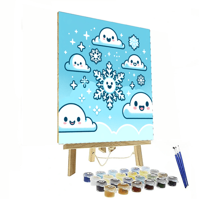 Whimsical Snowflake Friends Numbered Painting Kits