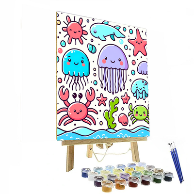 Sweet Sea Creatures Number Painting