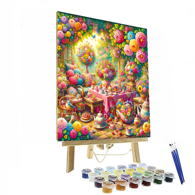 Joyful Garden Tea Party Numbered Painting Kits