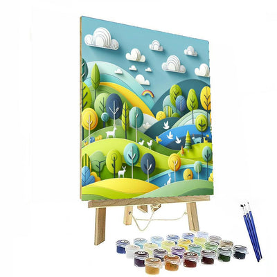 Timeless Whimsical Landscape Painting By Numbers Kit