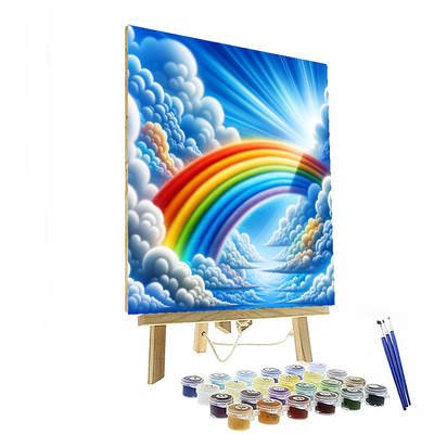 Rainbow In The Sky Number Painting