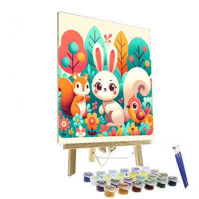 Cute Critter Adventures Painting By Numbers Kit