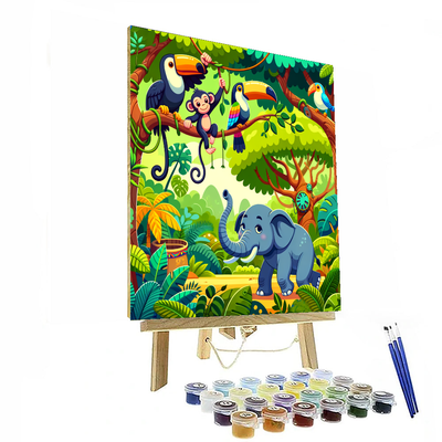 Fun In The Jungle DIY Paint By Numbers