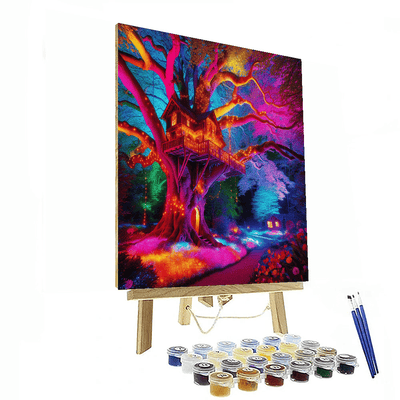 Fantasy Fairy Treehouse Painting By Numbers Kit