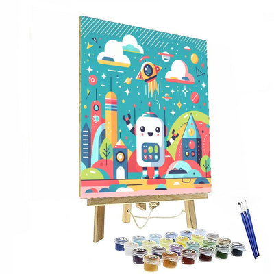 Curious Robots Paint By Numbers Art