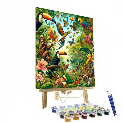 Exotic Wildlife Sanctuary Paint By Numbers Art