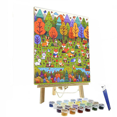 Wondrous Forest Festival Painting Number Kit