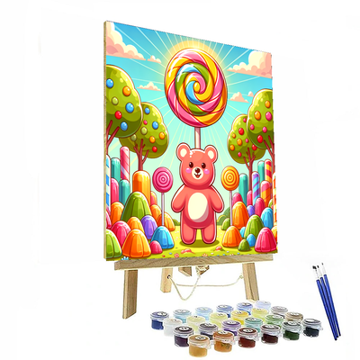 Journey Through Candy Forest With Gummy Bears Paint By Color