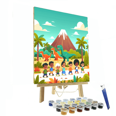 Dinosaur Kingdom Journey Painting By Numbers Kit