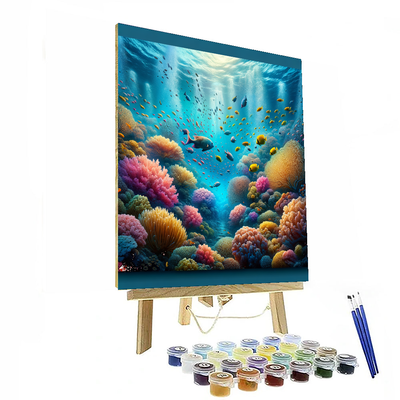 Underwater Coral Symphony Painting Number Kit