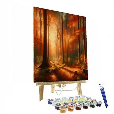 Autumn's Golden Canopy Painting By Numbers Kit