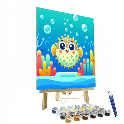 Joyful Pufferfish Numbered Painting Kits