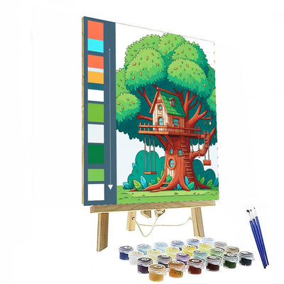 Enchanted Treehouse Retreat Painting By Numbers Kit