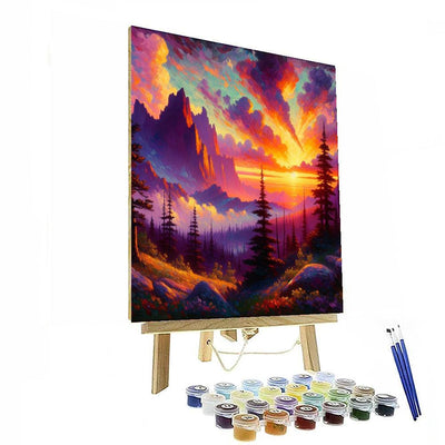 Sunrise Over The Mountains Painting Number Kit