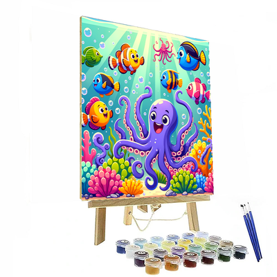 Bubbling Undersea Party DIY Paint By Numbers