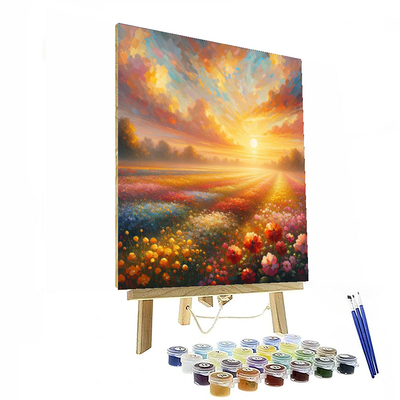 Blooming Sunrise Painting By Numbers Kit