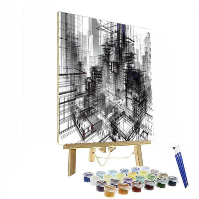 Geometric Urban Dreams Painting By Numbers Kit