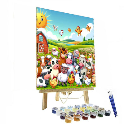 Sunny Animal Farm Fun Paint By Number