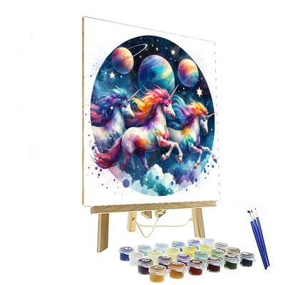 Space Unicorns Paint By Numbers