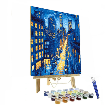 Edward Hopper Inspired Dancing Lights  Painting By Numbers Kit