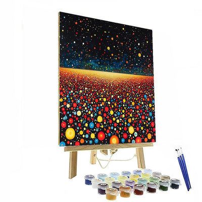 Yayoi Kusama Inspired Infinite Dotscape  Paint By Number