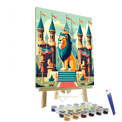 Royal Kingdom With Friendly Lions Numbered Painting Kits