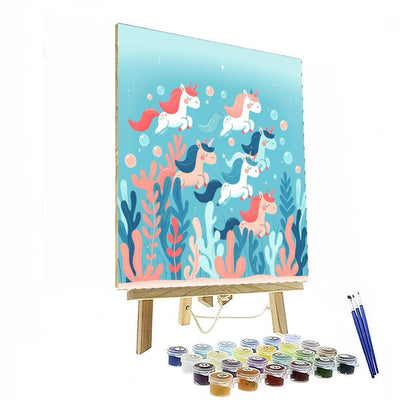 Underwater Unicorns Paint By Color