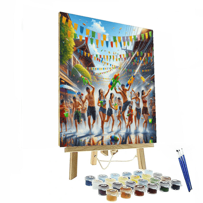 Songkran Water Festival - Chiang Mai Number Painting